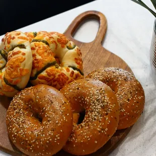 Jalapeno Cheddar &amp; Everything Bagels!