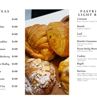 Teas, Pastries, &amp; Light Bites.