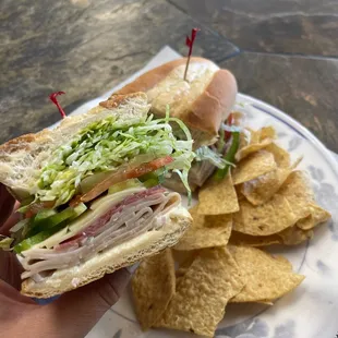 Turkey salami sandwich