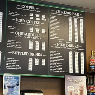Drink menu