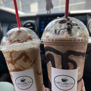 French Vanilla Macchiato and Frozen Hot Chocolate Frappuccinos THE BEST!!