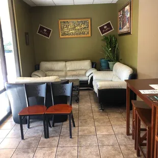 Nice comfy area to relax with your coffee