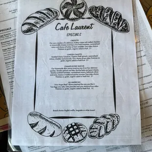 Cafe Laurent Specials