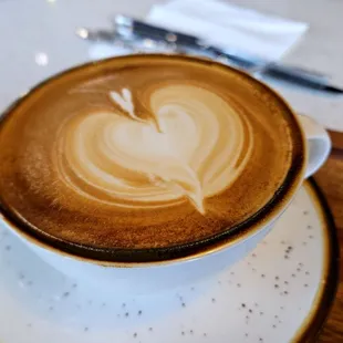 a cup of coffee on a saucer