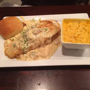 Stuffed catfish and baked mac n cheese