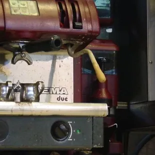 an espressor machine on a counter