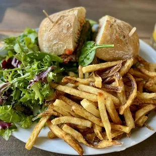 Lamb Burger (they gave a LOT of fries)