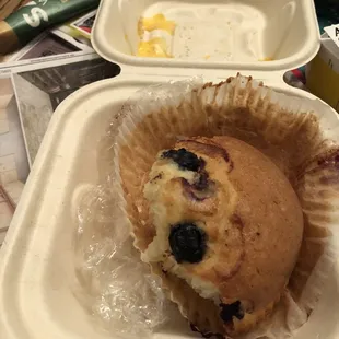 Home made biscuits and gravy and my favorite blueberry muffin:)