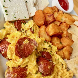 Ala's Special, made with imported spicy souk sausage.