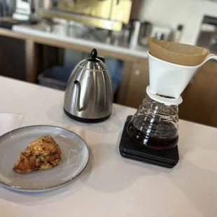 Uganda, pour over. Smooth! And cheddar biscuit.