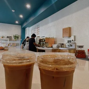 Horchata with cold brew & horchata with espresso