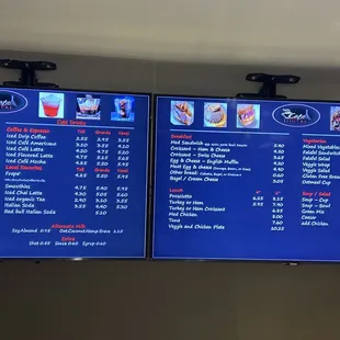 The menu board