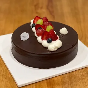 One of our signature Gateau Choco Mousse Cake with very deep flavor of chocolate and not insanely sweet