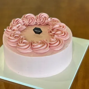 Strawberry Butter Cream Cake.   ( design change time to time.  )