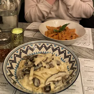 Alfredo Mushroom, Penne Alla Vodka