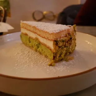 Pistachio Ricotta Layered Cake