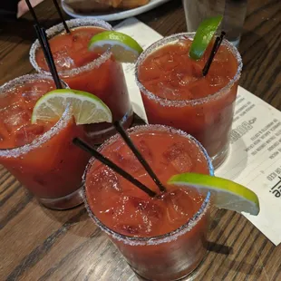 Bloody marys, extra spicy