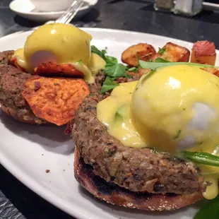 Veggie Burger Eggs Benedict