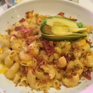 Jalapeño Mac and Cheese with bacon and avacado