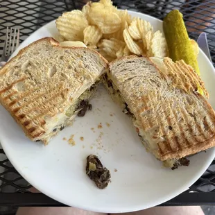 Mushroom Reuben sandwich