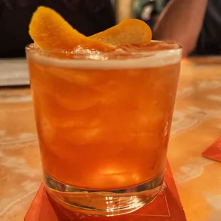 a glass of orange juice