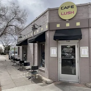 the front of the restaurant