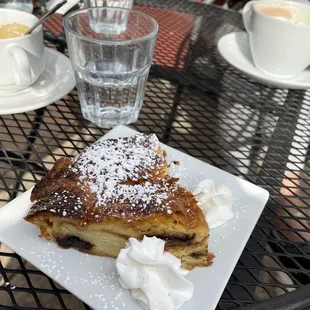 Chocolate chip bread pudding