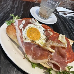 a plate of food on a table