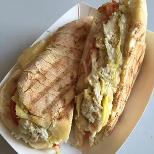 Mary's farm sandwich: chicken, artichoke, tomatoes, Dijon mayo...grilled &amp; divine