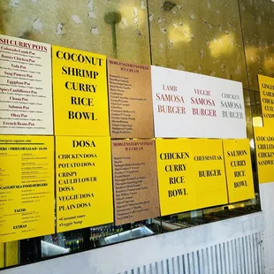 Sandwich / Burger / Bowl Menus