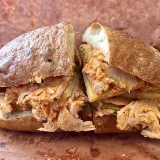 Roasted Turkey, Apple and Hummus Sandwich