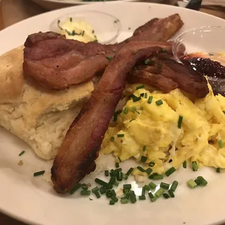 Eggs with Bacon OR Sausage