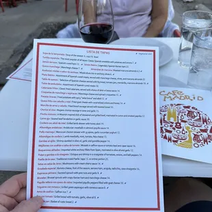 Great variety on the Menu