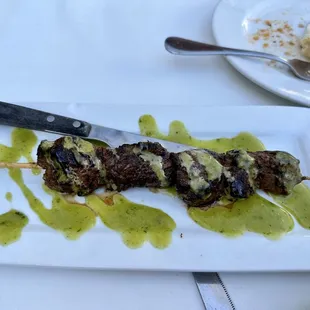 Cordero con alioli del miel Delicious.