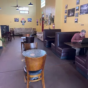 Comfy booths and couches