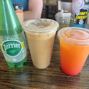 Ice coffee and the rhymes with orange