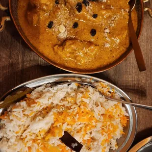 Sahi Korma (chicken)  Rice