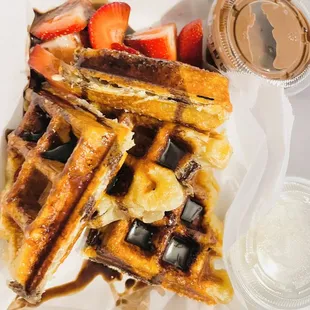 Strawberry Nutella Waffle!