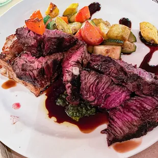 The Bistro hanger steak ($22)