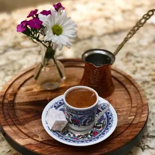 Turkish Coffee with Turkish Delight