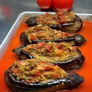 Mediteranean Style Stuffed Eggplant