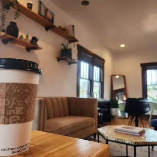 Lavender matcha latte