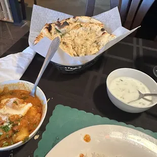 Chicken Vindaloo and Garlic Naan