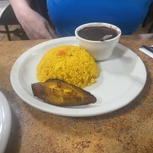 Rice &amp; Black Beans &amp; Rice Plate