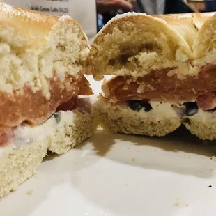 Bagel w lox. Close up! Build your own! Yum!