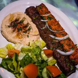 Kebab and hummus