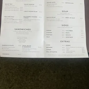 To-go menu.