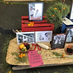 a display of mexican food