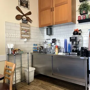 a stainless steel kitchen