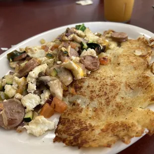 a plate of food on a table